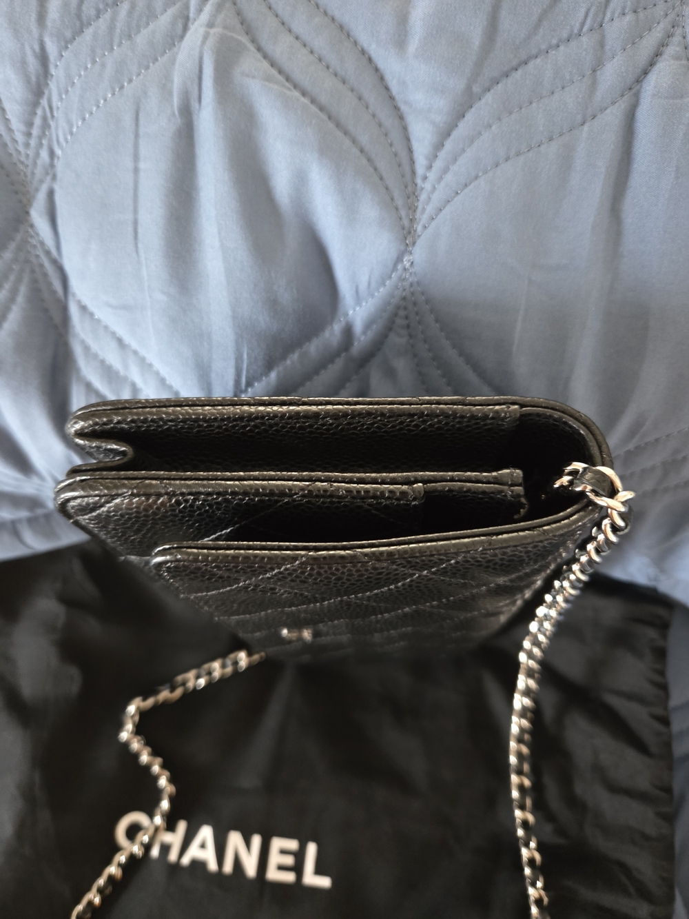 Chanel Black Quilted Leather Wallet on Chain (WOC) - Picture 4 of 8